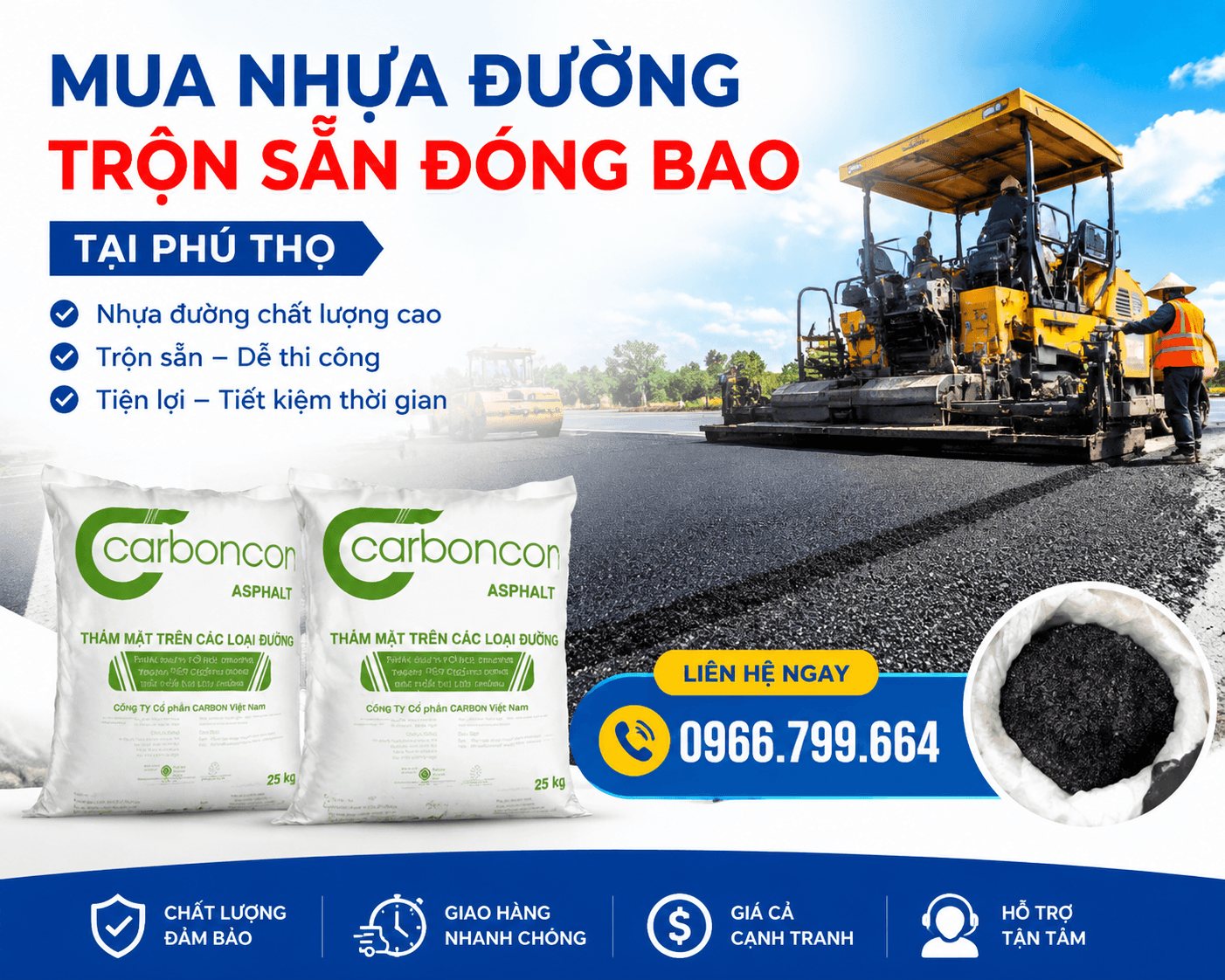 Mua Nhựa Đường Trộn Sẵn Đóng Bao ở Phú Thọ