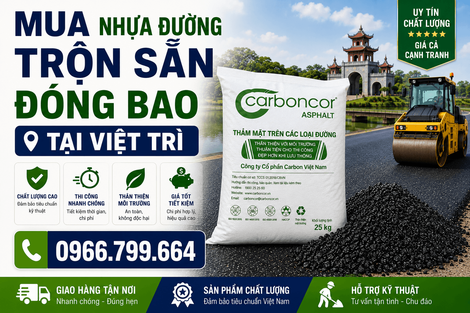 Mua Nhựa Đường Trộn Sẵn Đóng Bao ở Tại Việt Trì