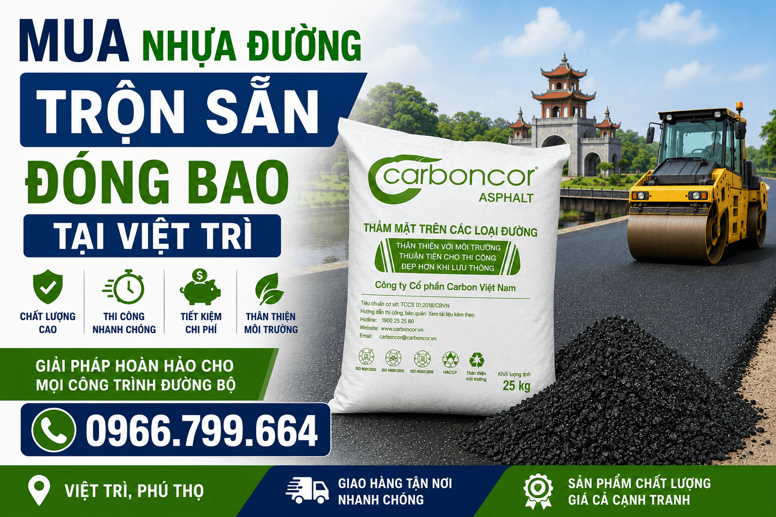Mua Nhựa Đường Trộn Sẵn Đóng Bao ở Việt Trì