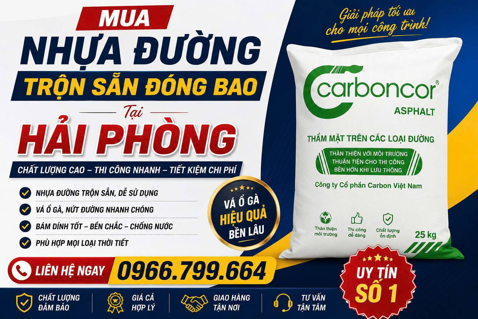 Mua Nhựa Đường Trộn Sẵn Đóng Bao