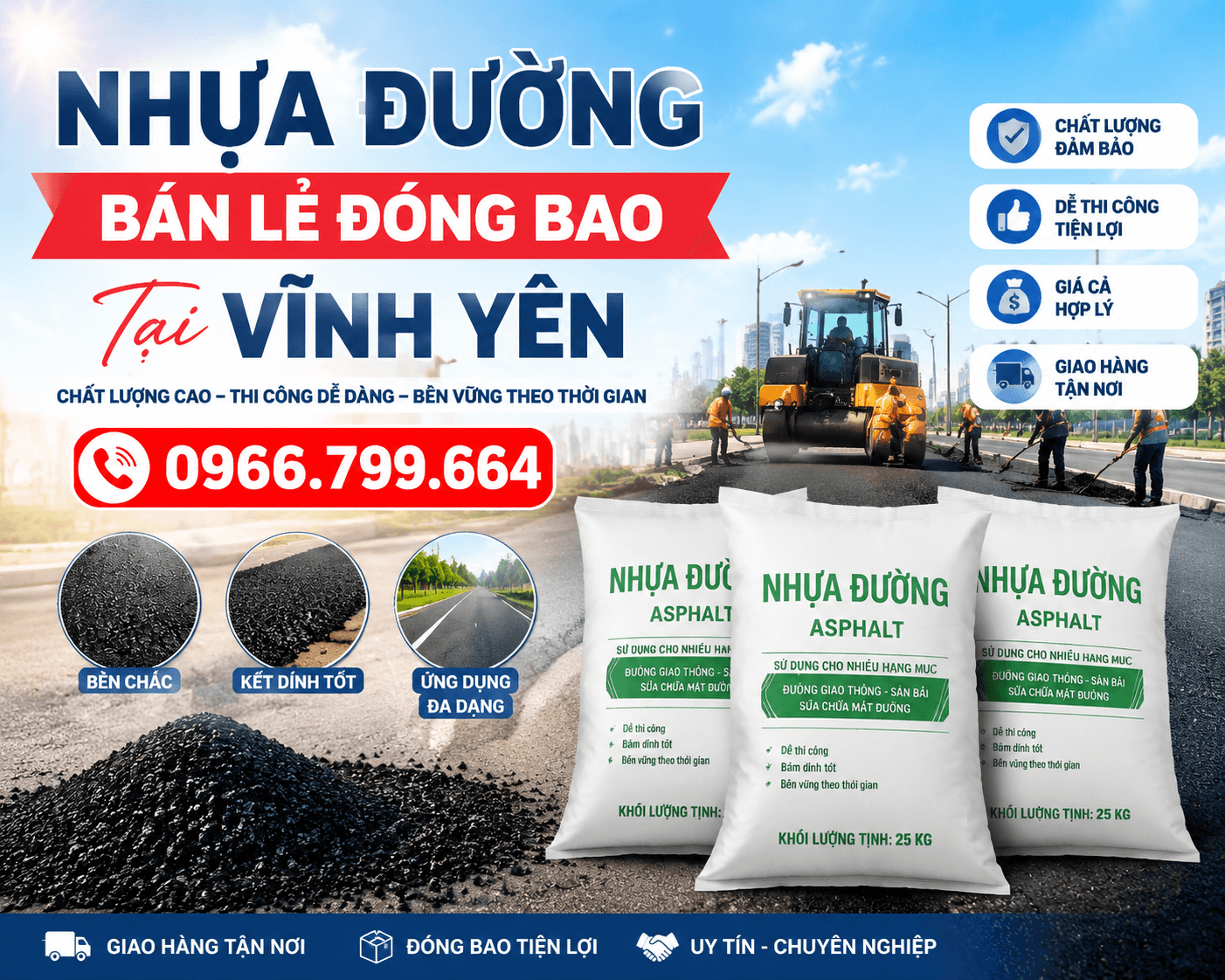 Nhựa Đường Bán Lẻ Đóng Bao