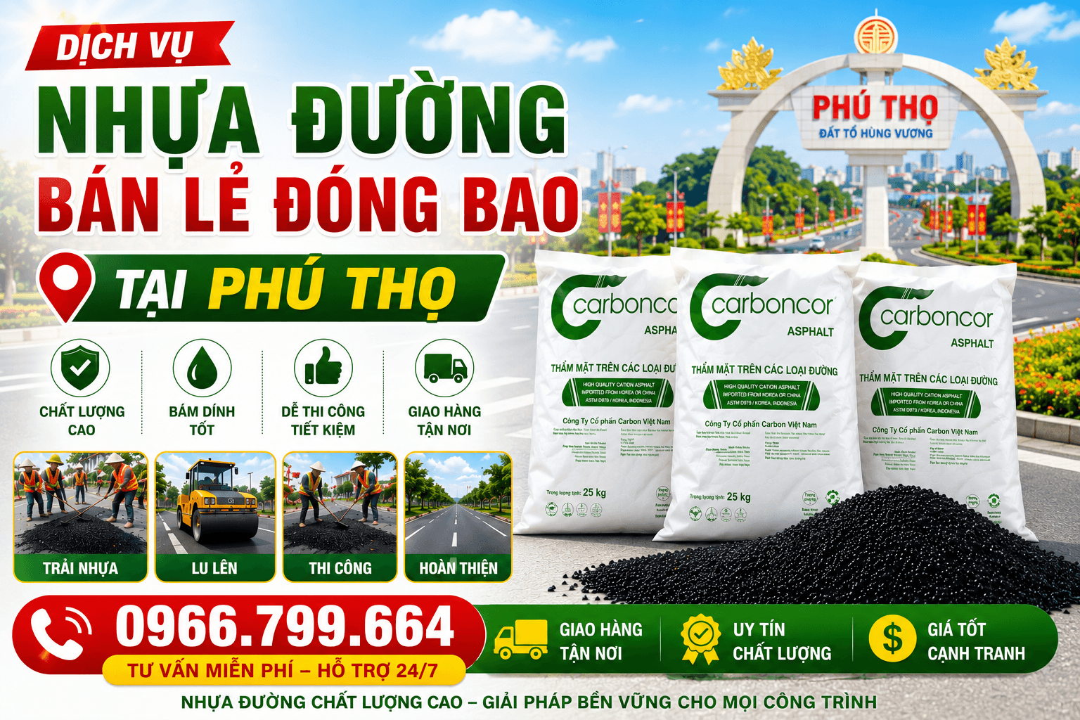 Nhựa Đường Bán Lẻ Đóng Bao