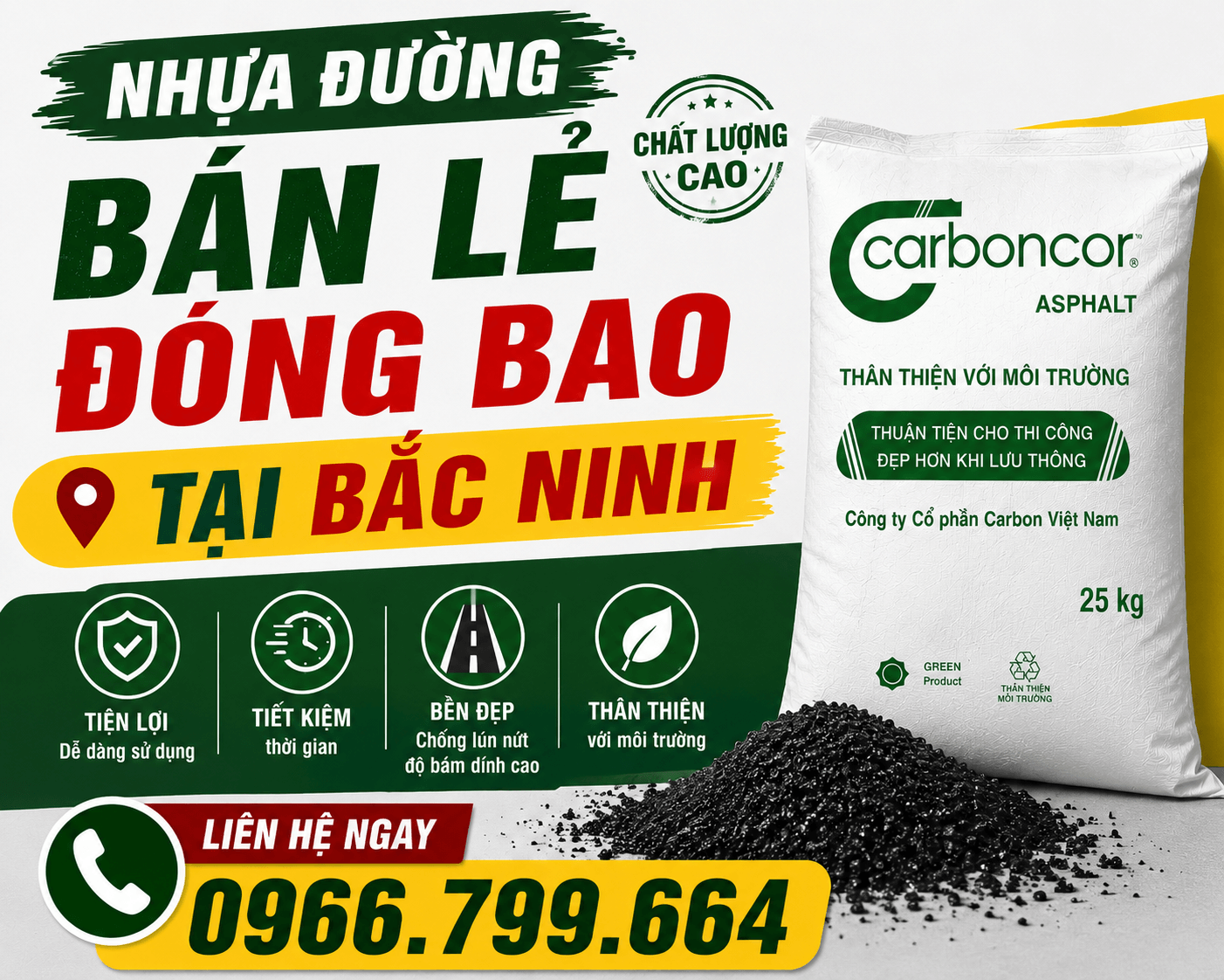Nhựa Đường Bán Lẻ Đóng Bao Tại Bắc Ninh