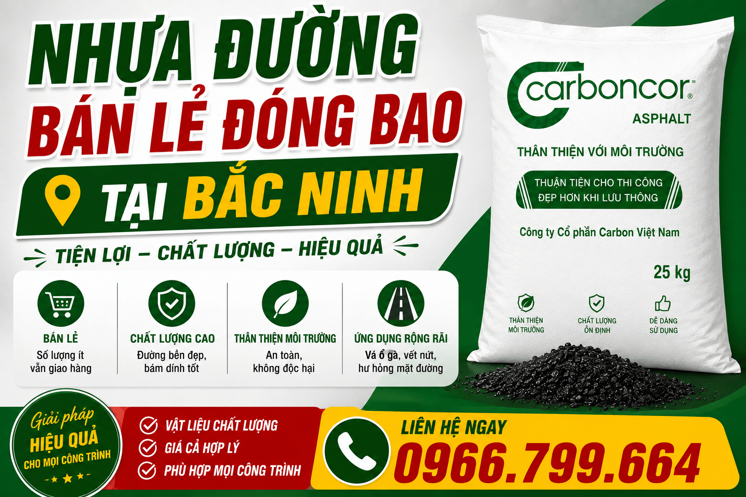 Nhựa Đường Bán Lẻ Đóng Bao ở Bắc Ninh