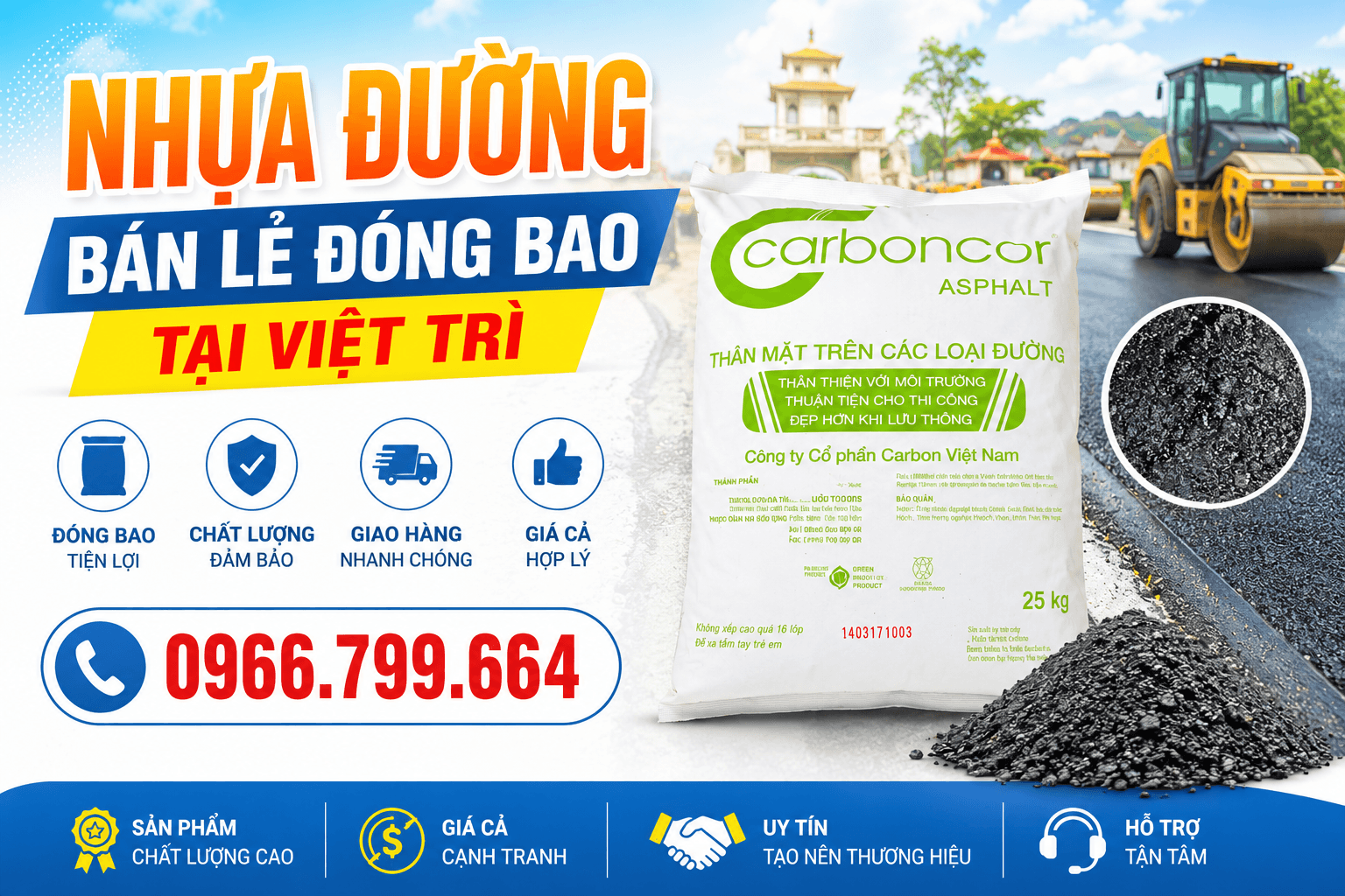 Nhựa Đường Bán Lẻ Đóng Bao