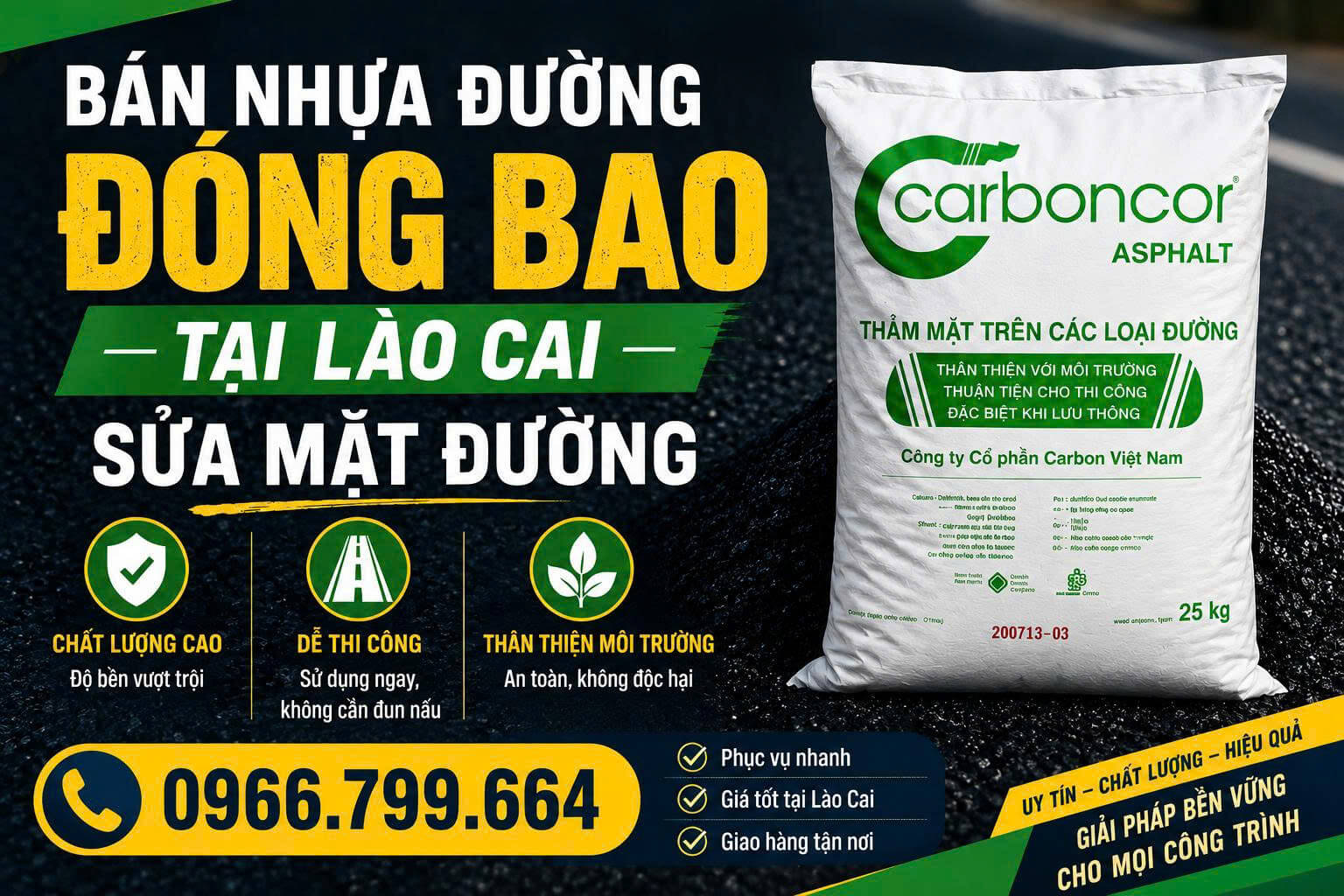 Bán Nhựa Đường Đóng Bao Lào Cai