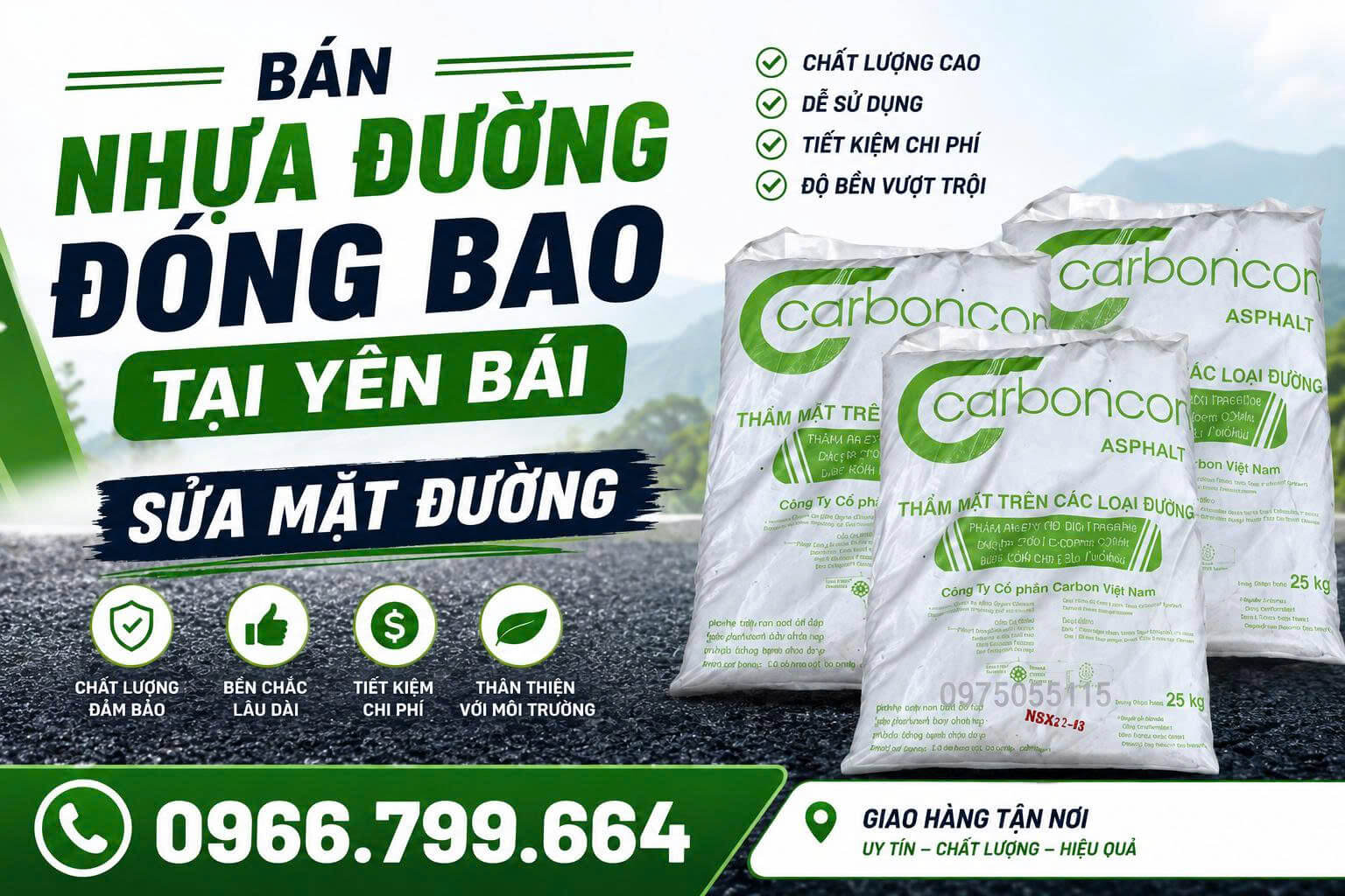 Bán Nhựa Đường Đóng Bao Tại Yên Bái