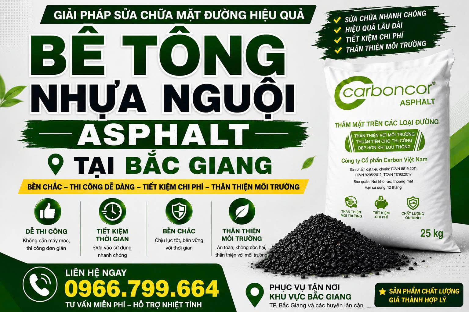 Bê Tông Nhựa Nguội Asphalt Bắc Giang