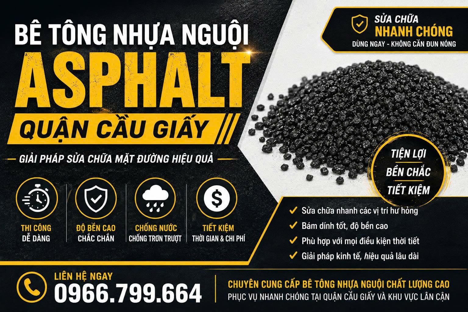 Bê Tông Nhựa Nguội Asphalt Cầu Giấy