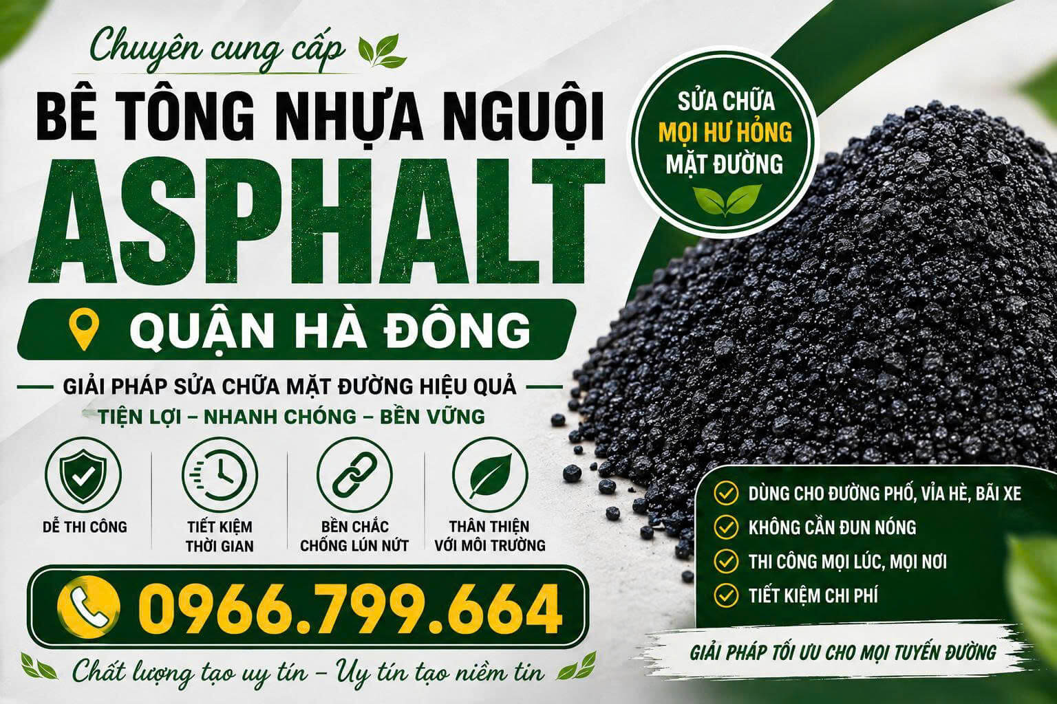 Bê Tông Nhựa Nguội Asphalt Hà Đông