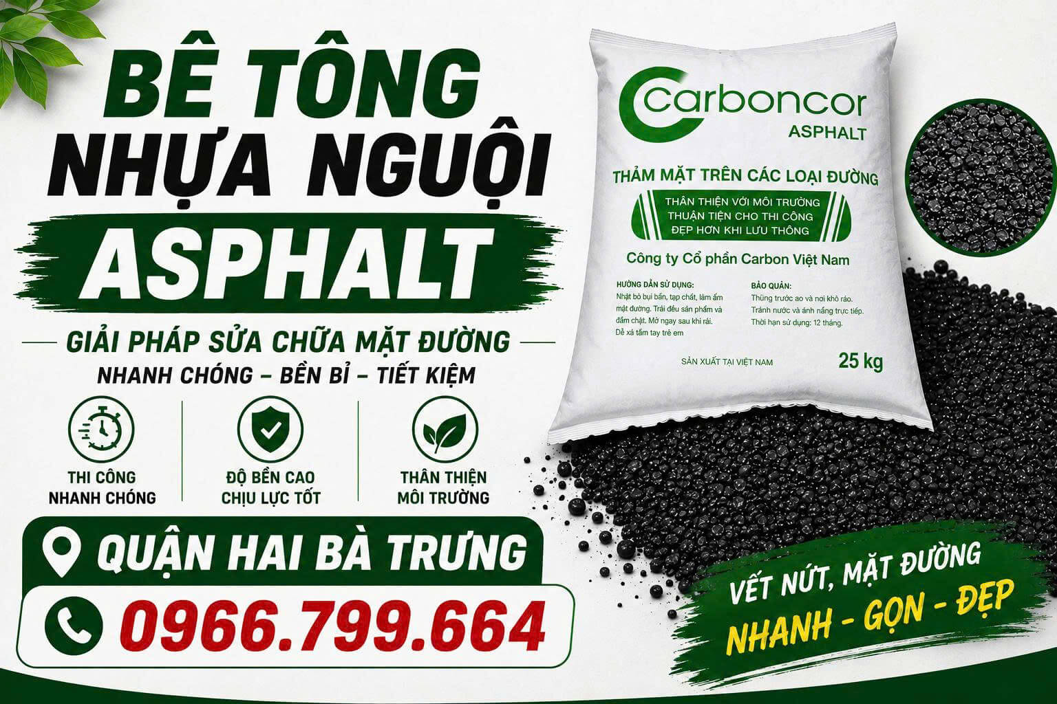 Bê Tông Nhựa Nguội Asphalt Hai Bà Trưng