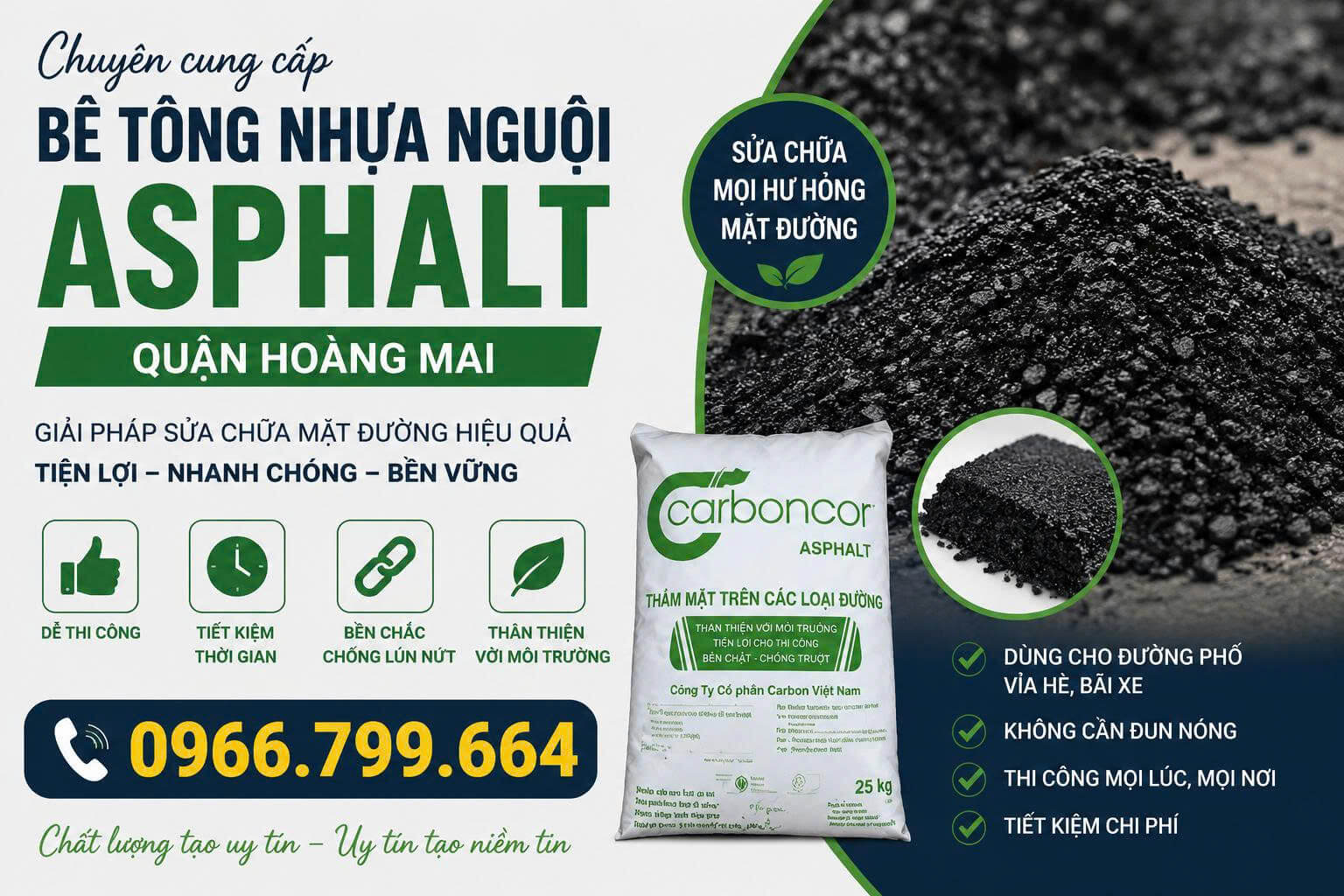 Bê Tông Nhựa Nguội Asphalt Hoàng Mai