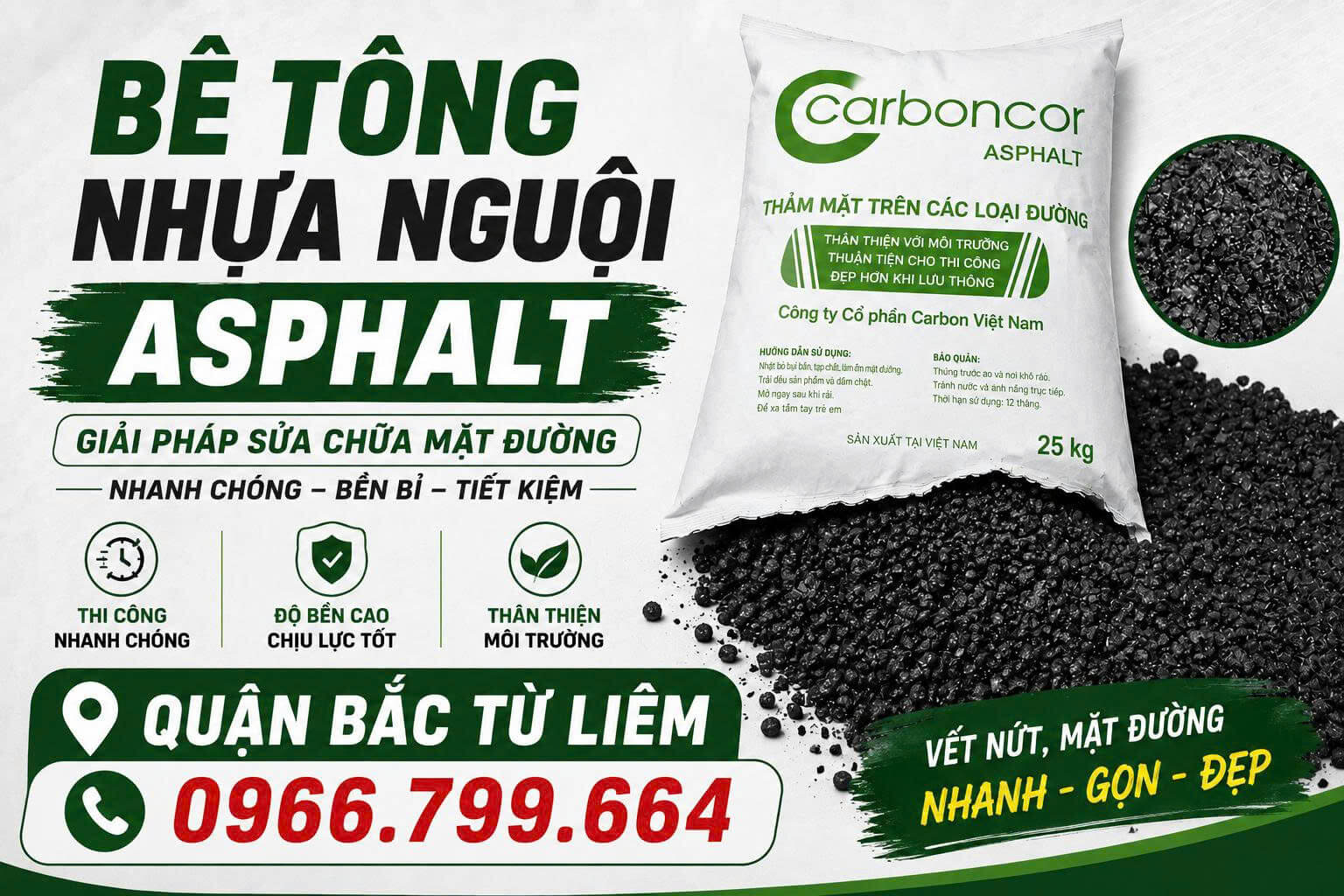 Bê Tông Nhựa Nguội Asphalt Quận Bắc Từ Liêm