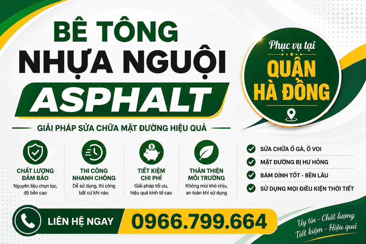Bê Tông Nhựa Nguội Asphalt Quận Hà Đông