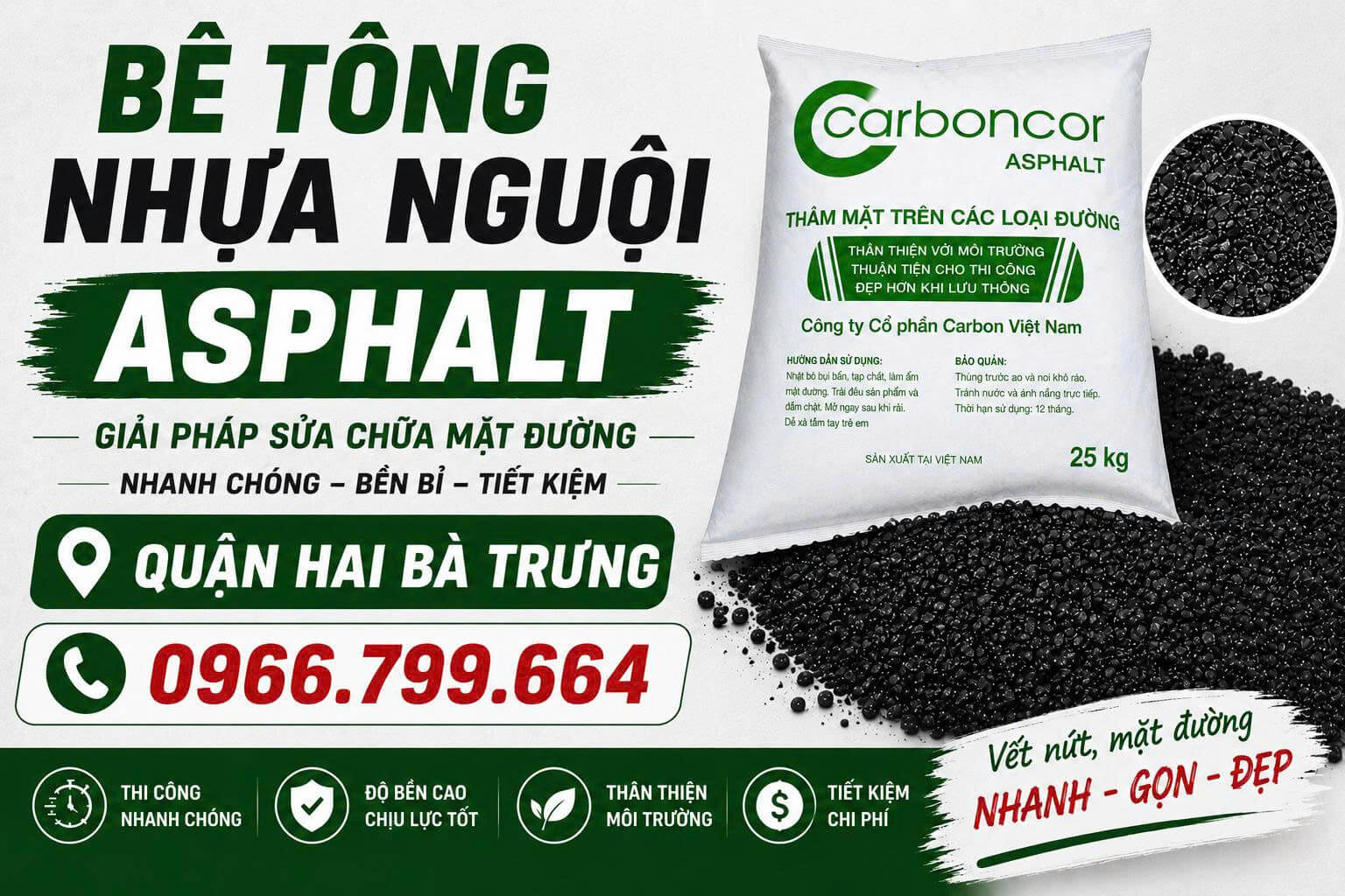 Bê Tông Nhựa Nguội Asphalt Quận Hai Bà Trưng
