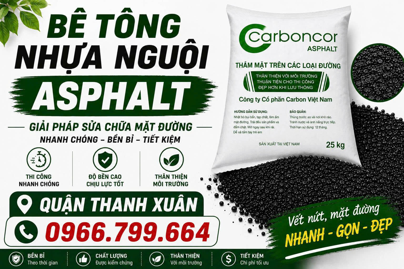Bê Tông Nhựa Nguội Asphalt Quận Thanh Xuân