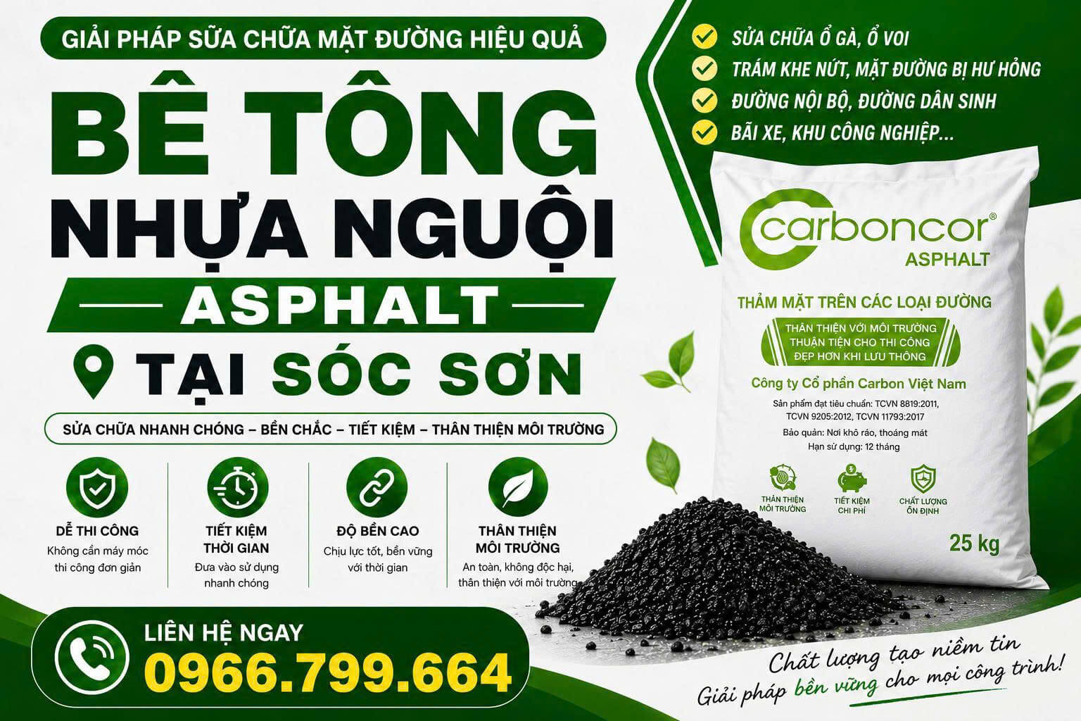 Bê Tông Nhựa Nguội Asphalt Sóc Sơn