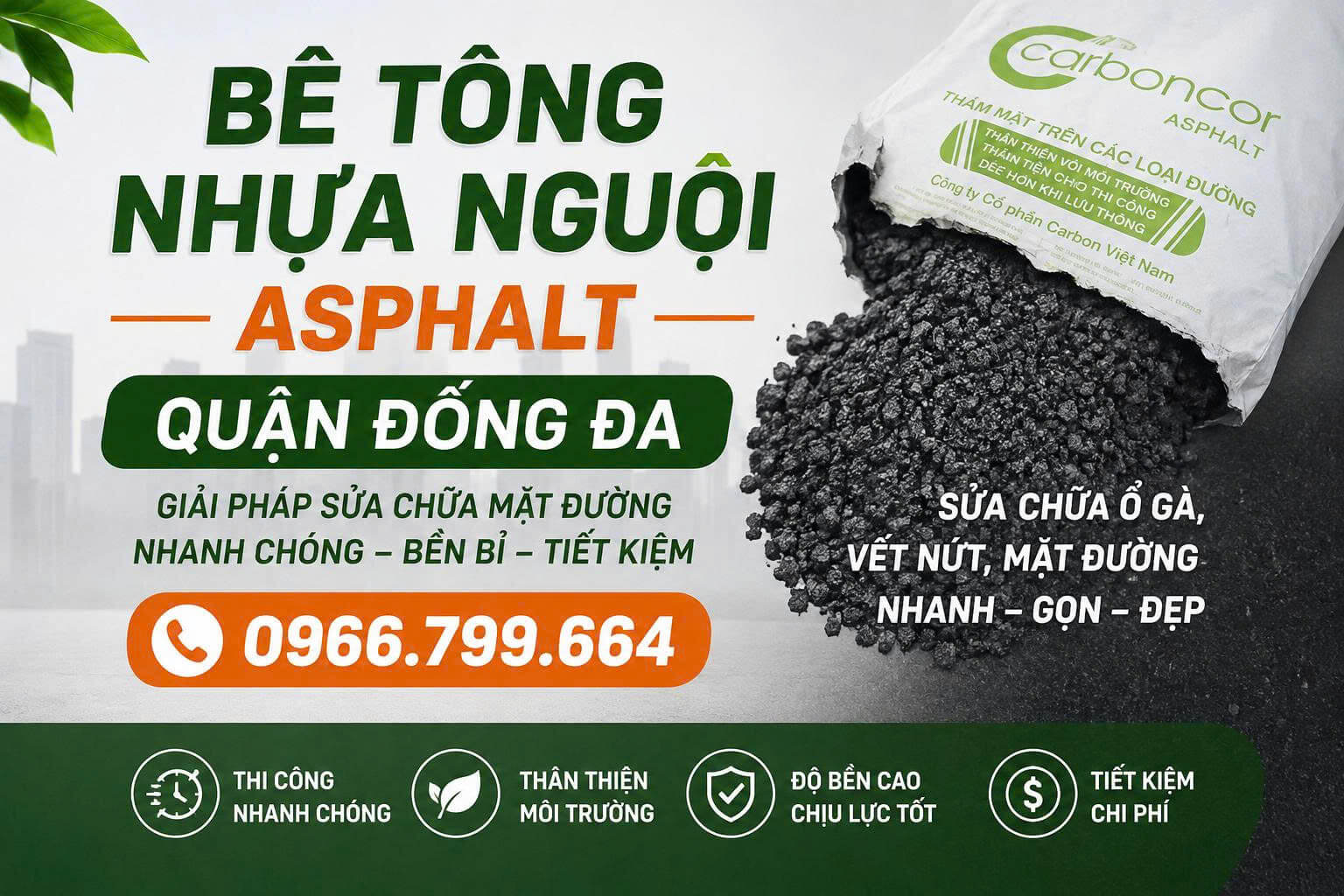 Bê Tông Nhựa Nguội Asphalt Tại Đống Đa