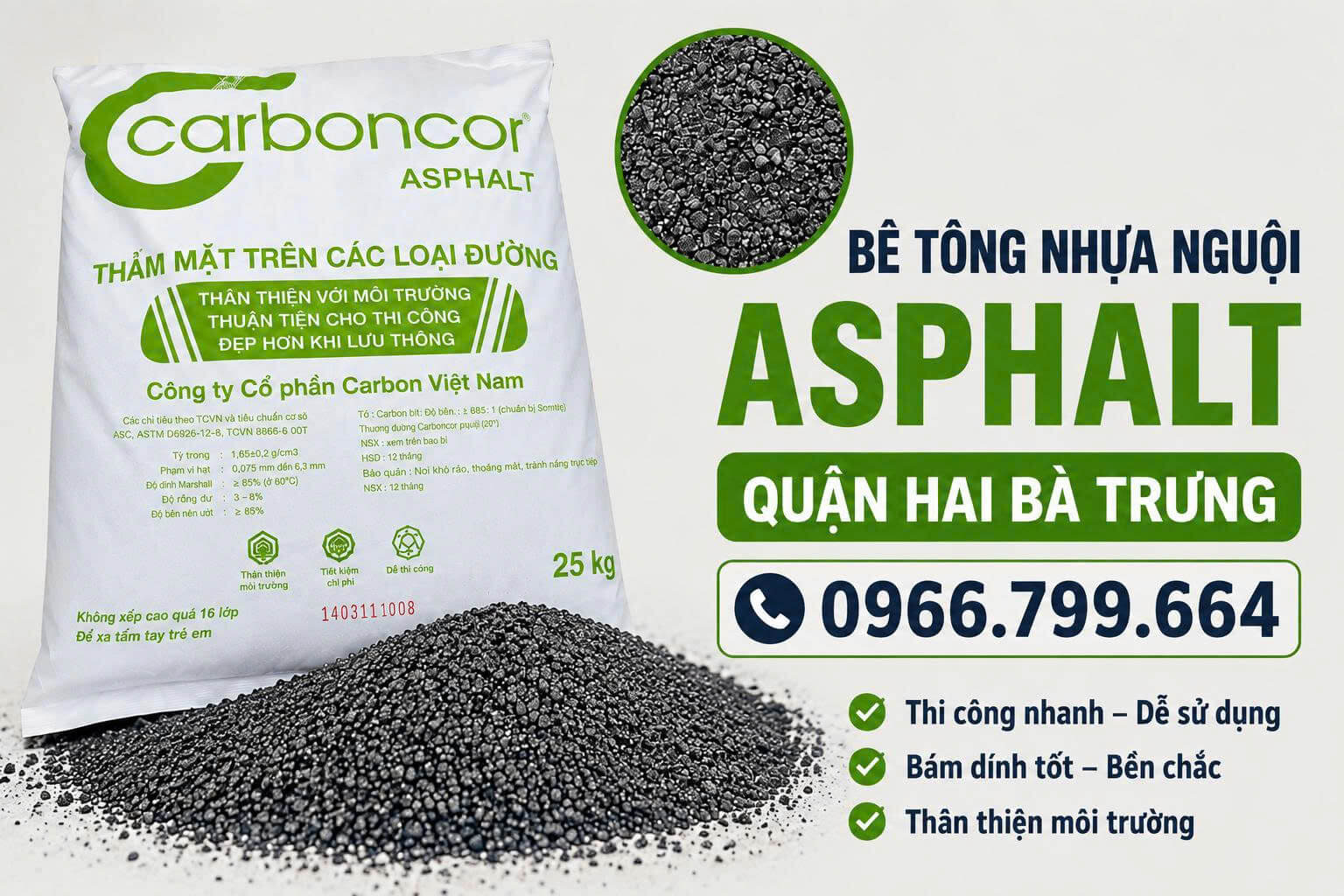 Bê Tông Nhựa Nguội Asphalt Tại Hai Bà Trưng