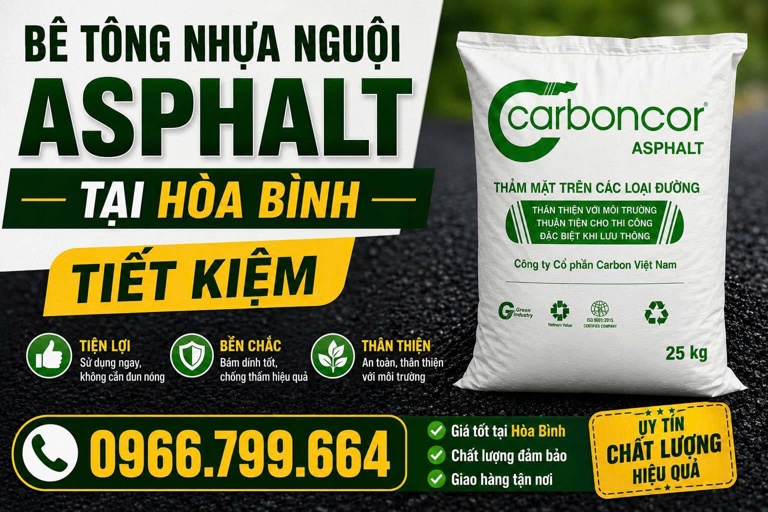 Bê Tông Nhựa Nguội Asphalt Tại Hòa Bình