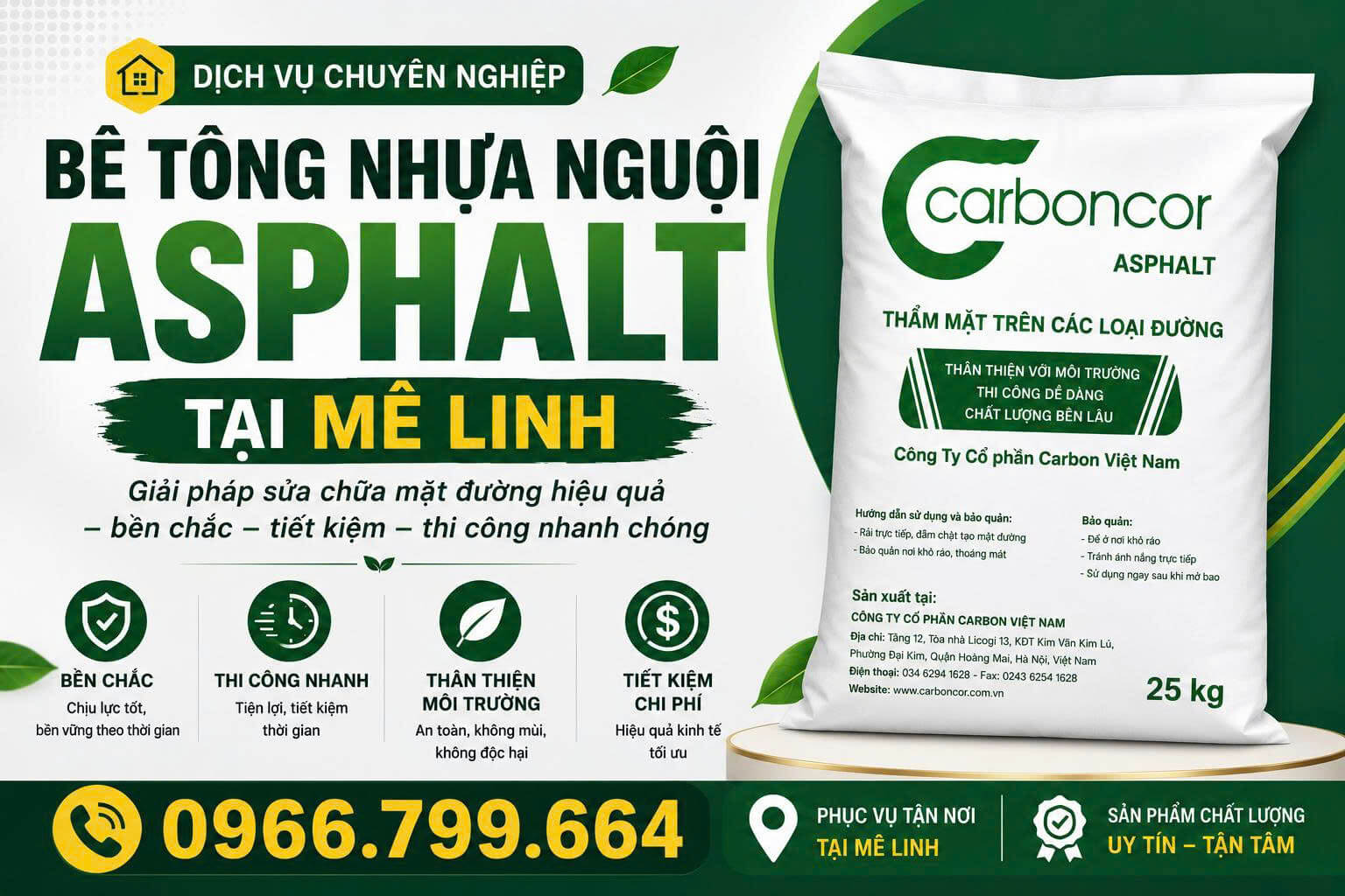Bê Tông Nhựa Nguội Asphalt Tại Mê Linh