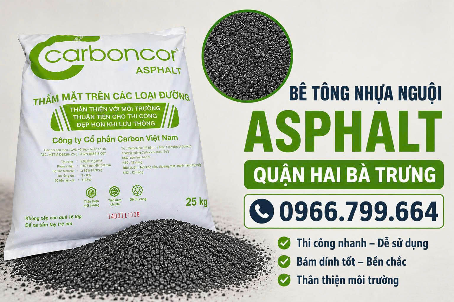 Bê Tông Nhựa Nguội Asphalt Tại Quận Hai Bà Trưng
