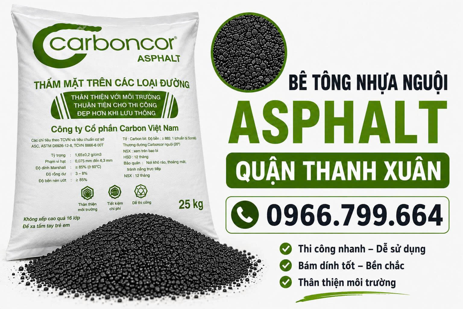 Bê Tông Nhựa Nguội Asphalt Tại Quận Thanh Xuân