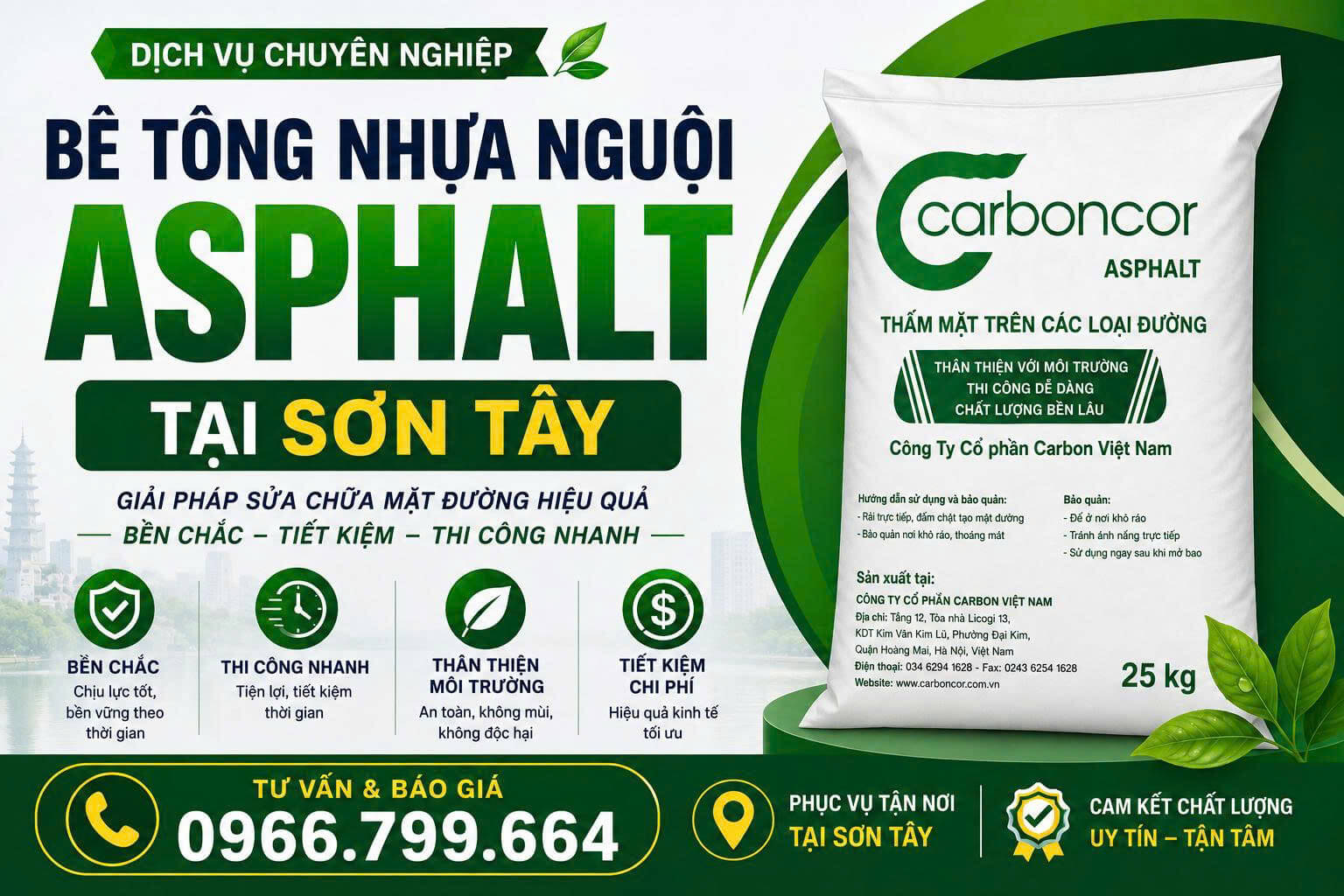 Bê Tông Nhựa Nguội Asphalt Tại Sơn Tây