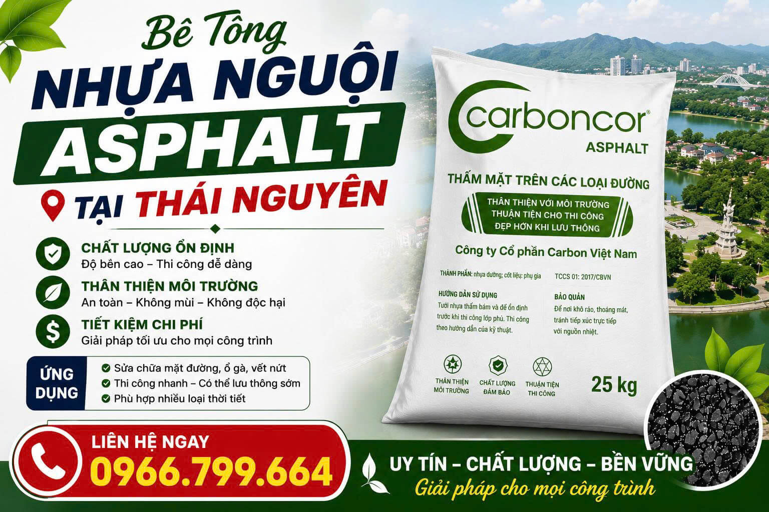 Bê Tông Nhựa Nguội Asphalt Tại Thái Nguyên