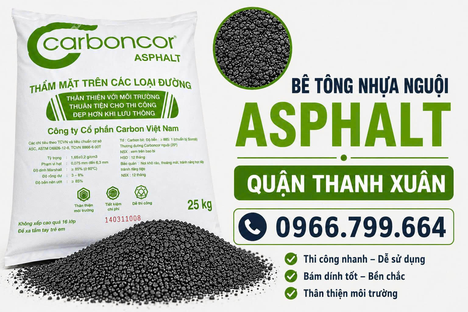 Bê Tông Nhựa Nguội Asphalt Tại Thanh Xuân