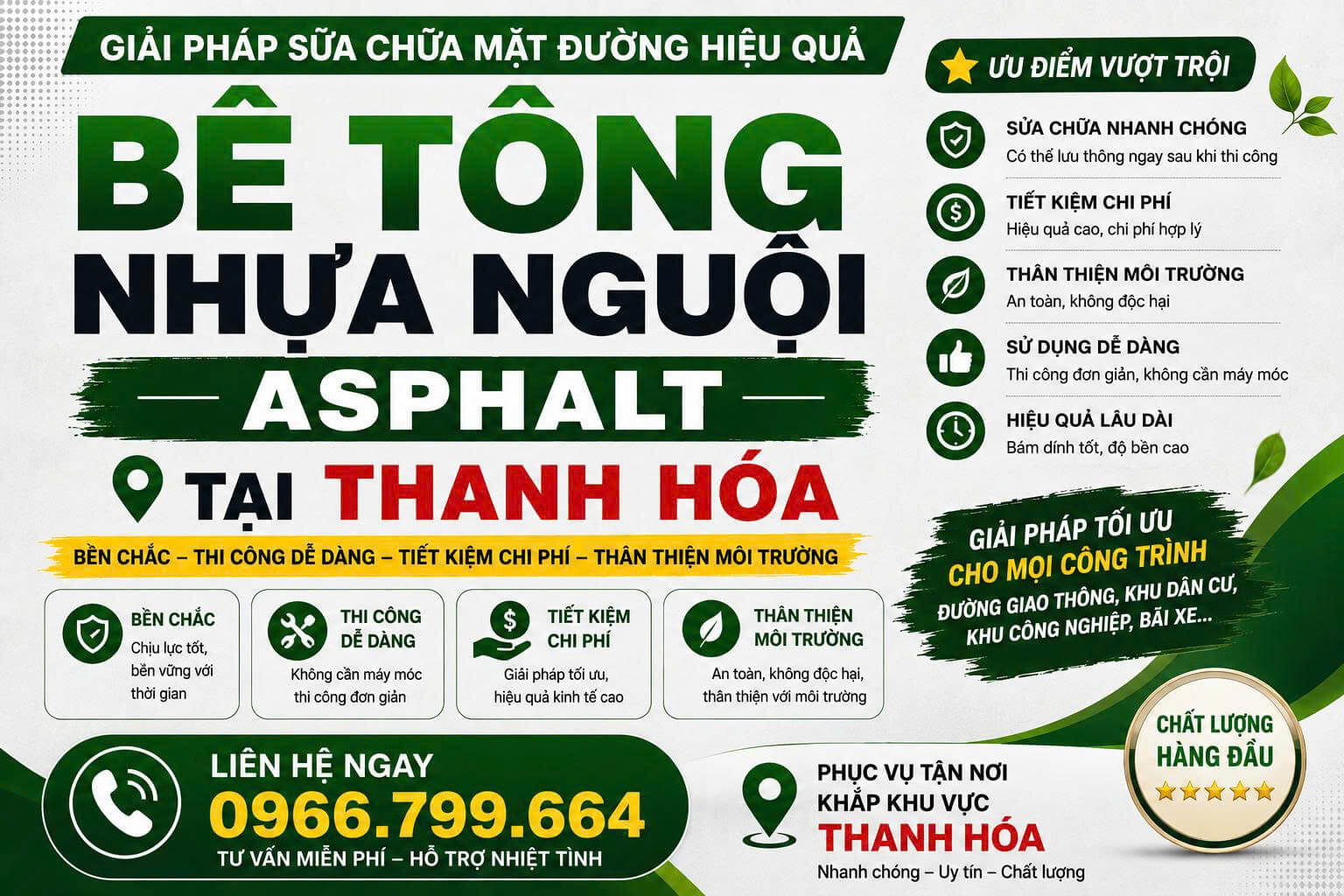 Bê Tông Nhựa Nguội Asphalt Thanh Hóa
