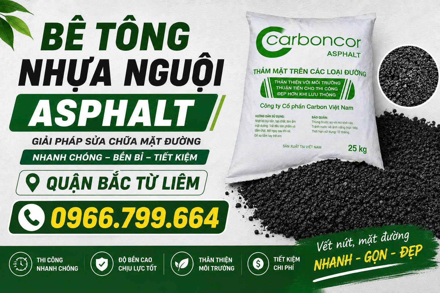 Bê Tông Nhựa Nguội Asphalt ở Bắc Từ Liêm