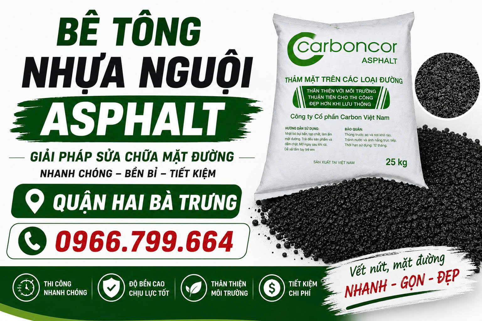 Bê Tông Nhựa Nguội Asphalt ở Hai Bà Trưng