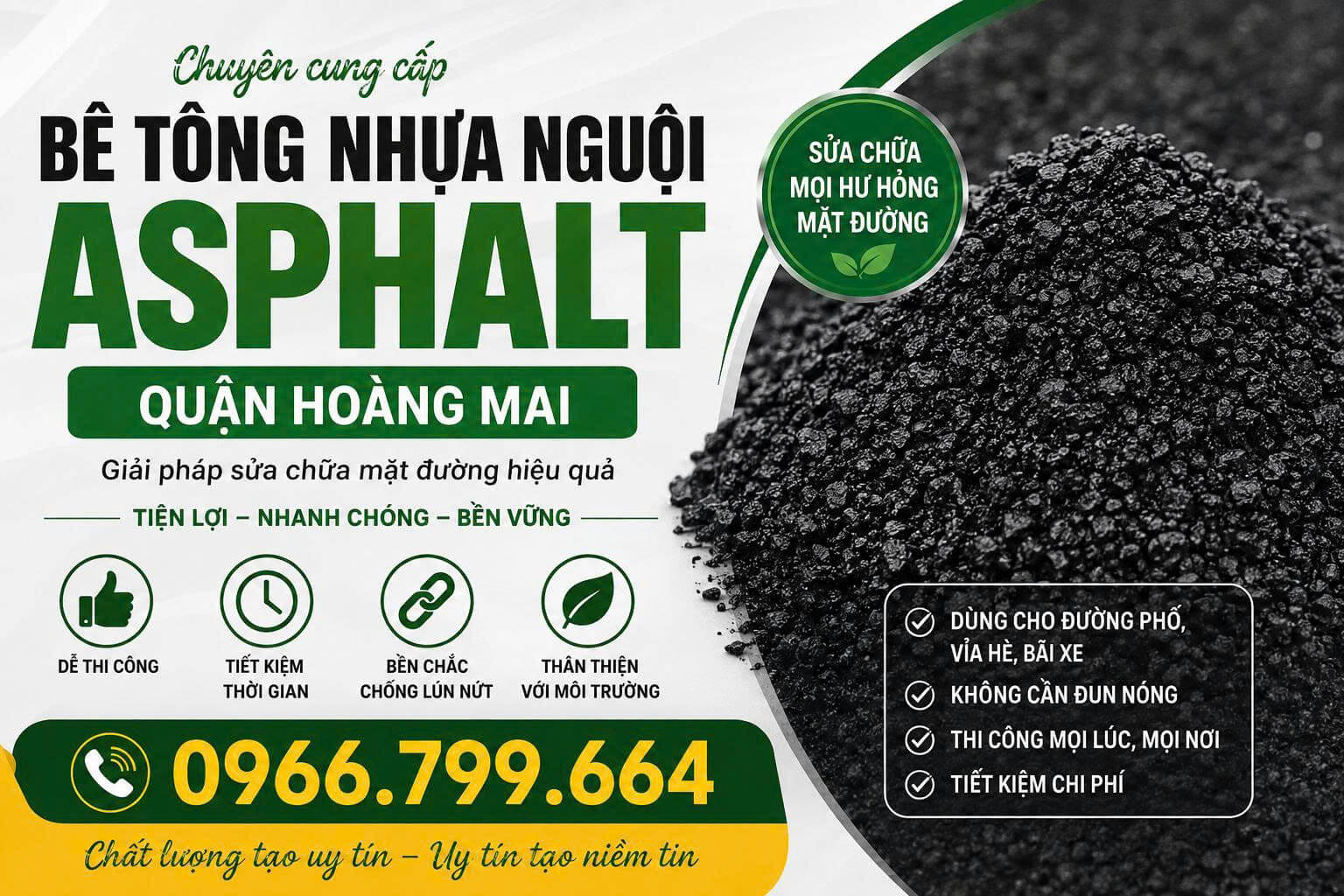 Bê Tông Nhựa Nguội Asphalt ở Hoàng Mai
