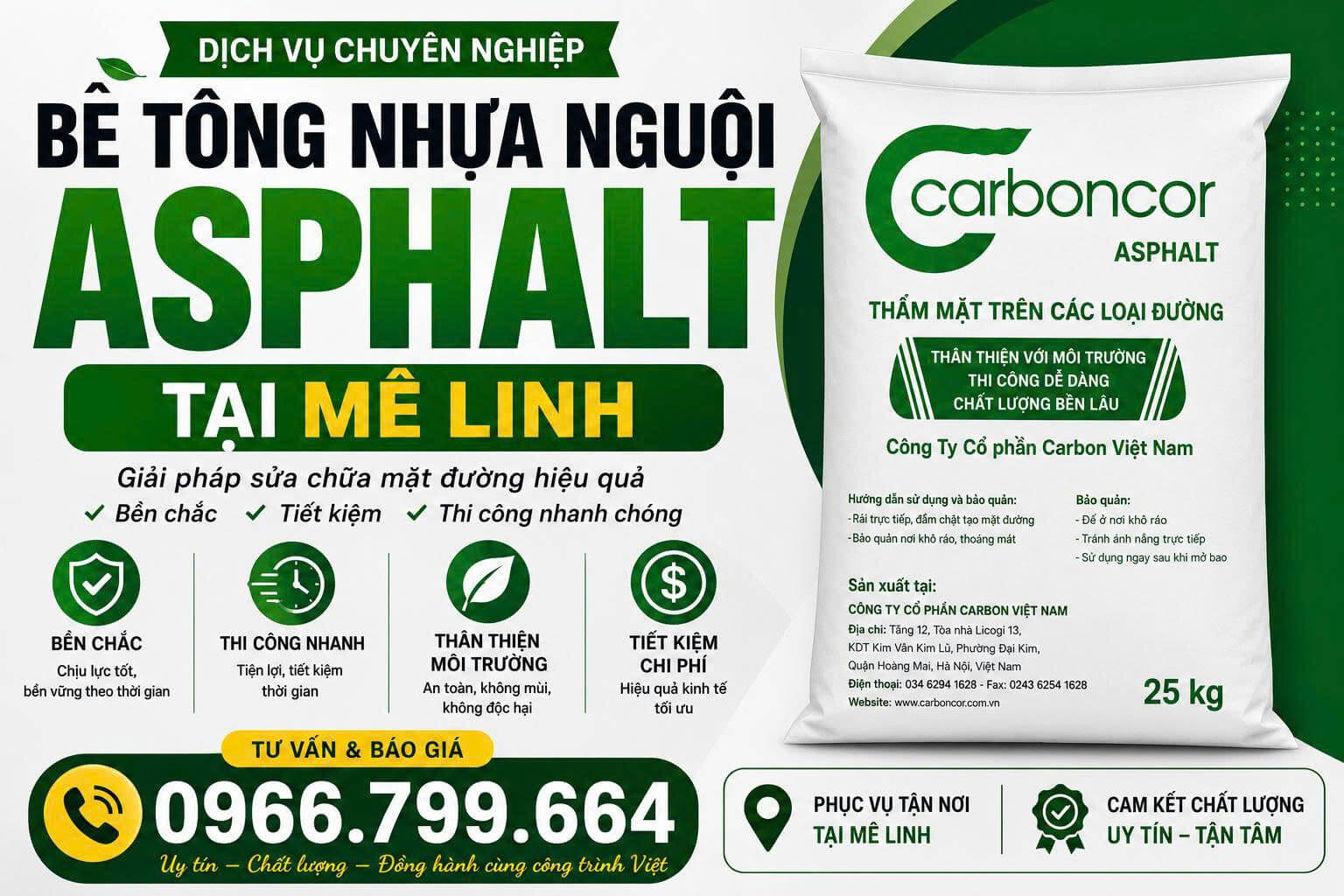 Bê Tông Nhựa Nguội Asphalt ở Mê Linh