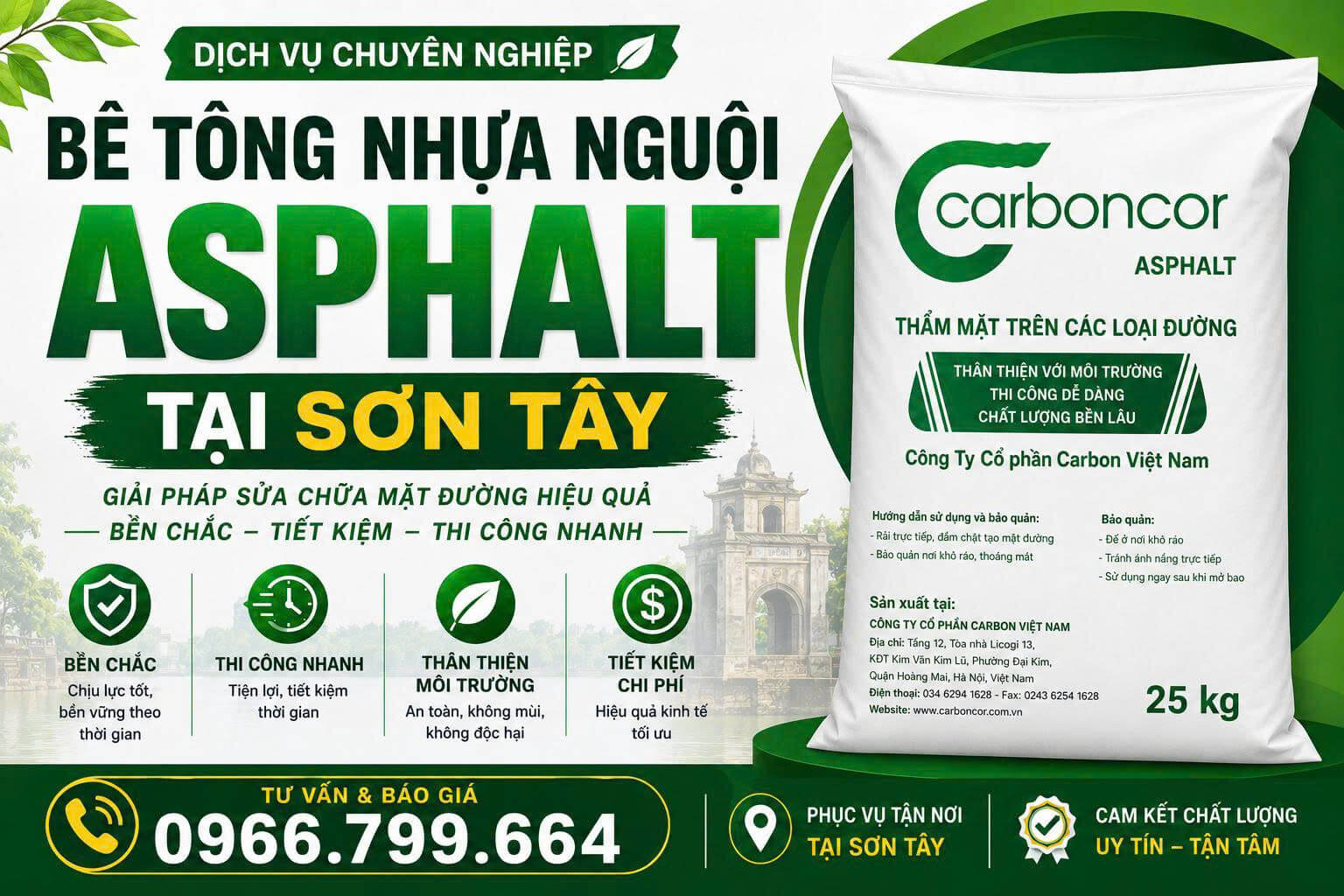 Bê Tông Nhựa Nguội Asphalt ở Sơn Tây