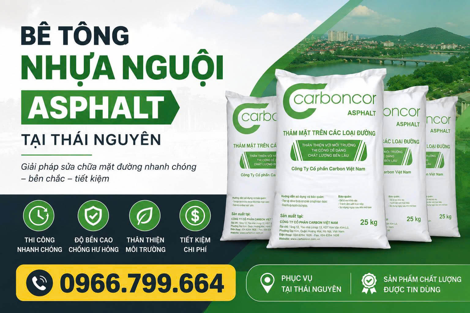 Bê Tông Nhựa Nguội Asphalt ở Thái Nguyên