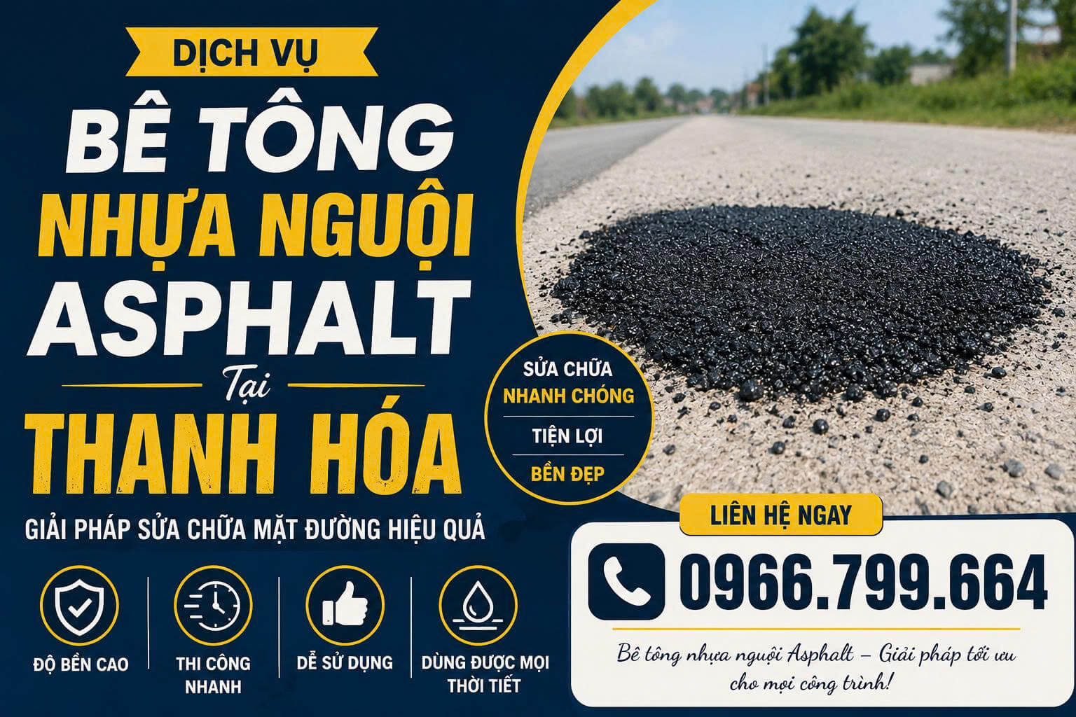 Bê Tông Nhựa Nguội Asphalt ở Thanh Hóa