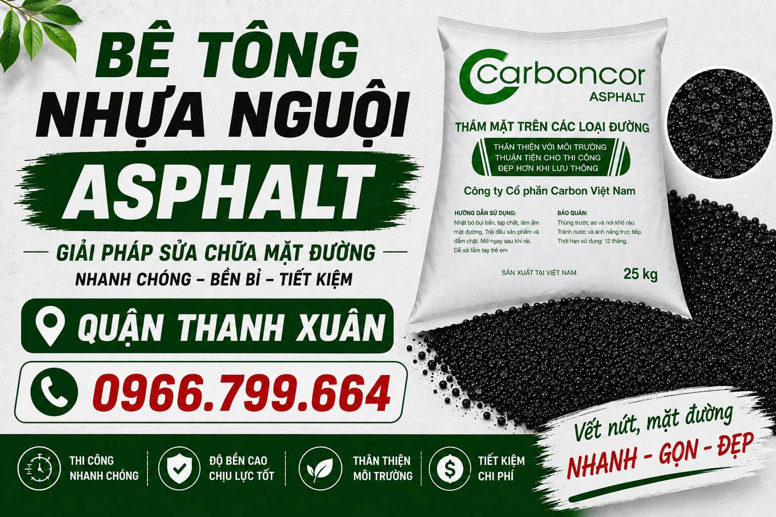 Bê Tông Nhựa Nguội Asphalt ở Thanh Xuân
