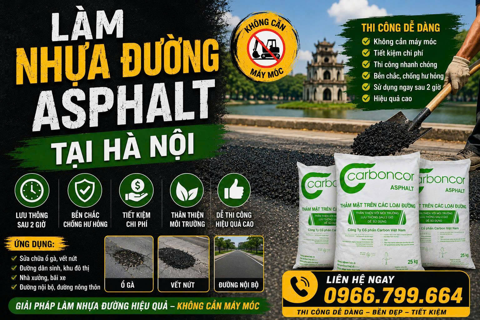 Làm Nhựa Đường Asphalt Hà Nội