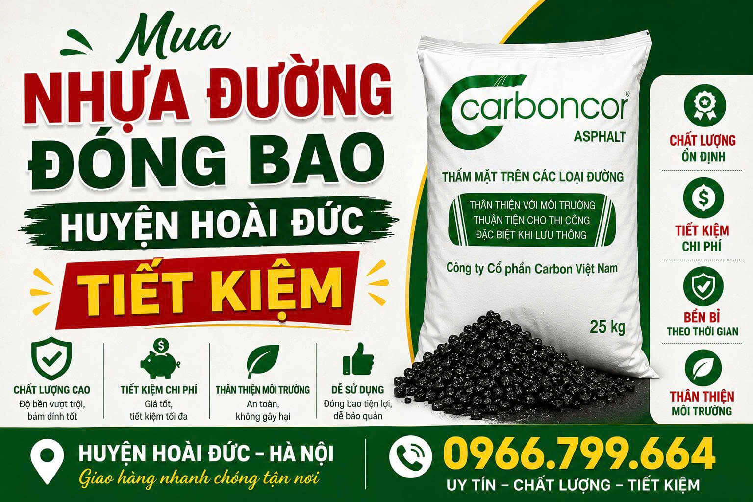 Mua Nhựa Đường Đóng Bao Hoài Đức