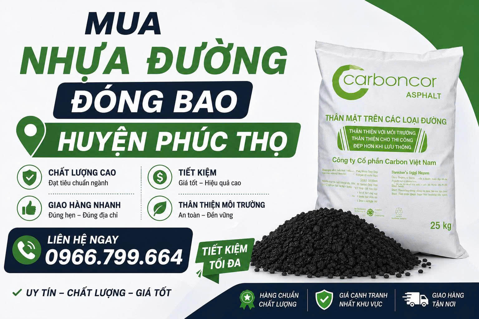Mua Nhựa Đường Đóng Bao Huyện Phúc Thọ