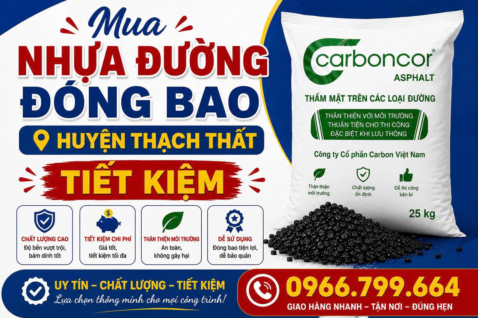 Mua Nhựa Đường Đóng Bao Huyện Thạch Thất