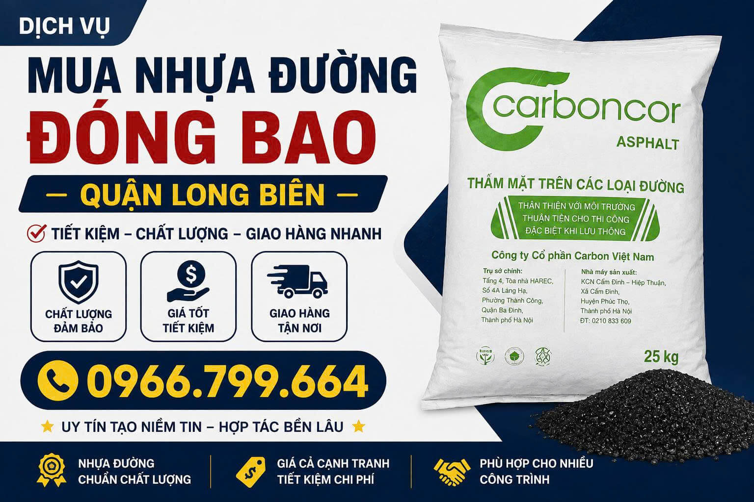 Mua Nhựa Đường Đóng Bao Long Biên