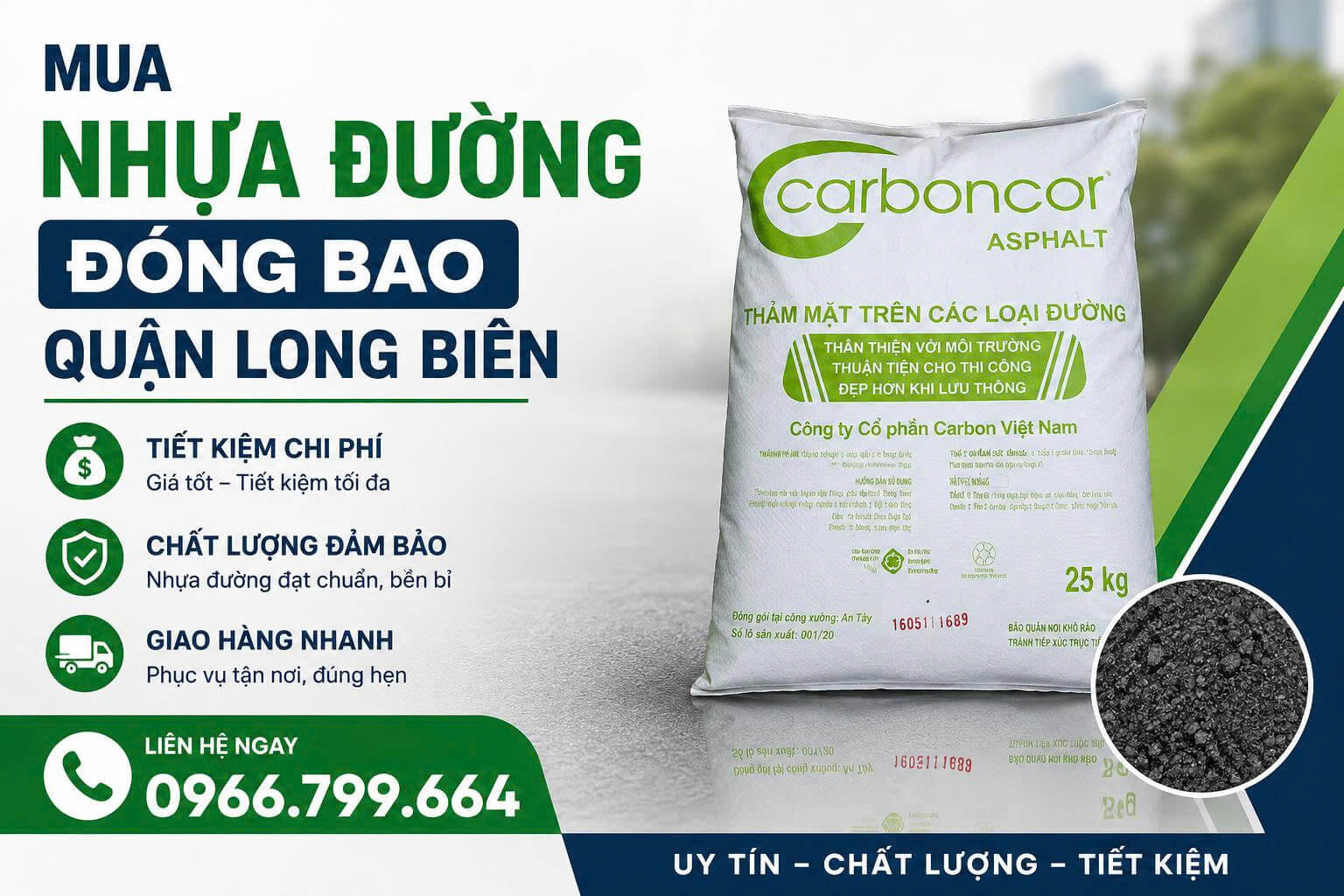Mua Nhựa Đường Đóng Bao Quận Long Biên