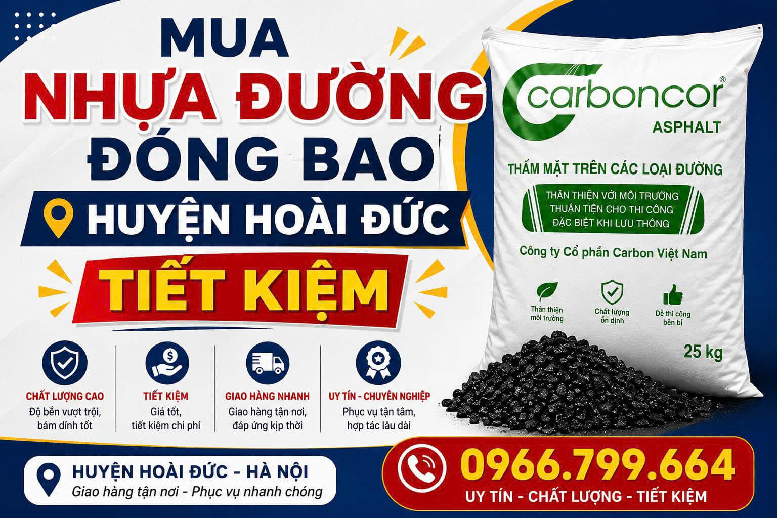 Mua Nhựa Đường Đóng Bao Tại Hoài Đức