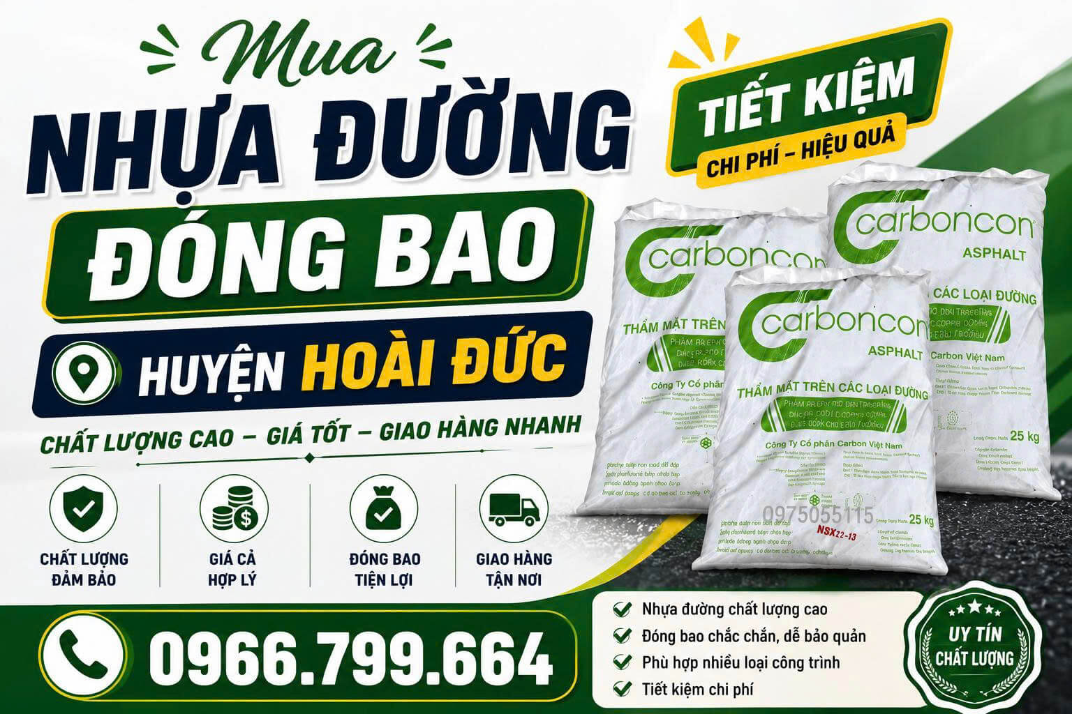 Mua Nhựa Đường Đóng Bao Tại Huyện Hoài Đức