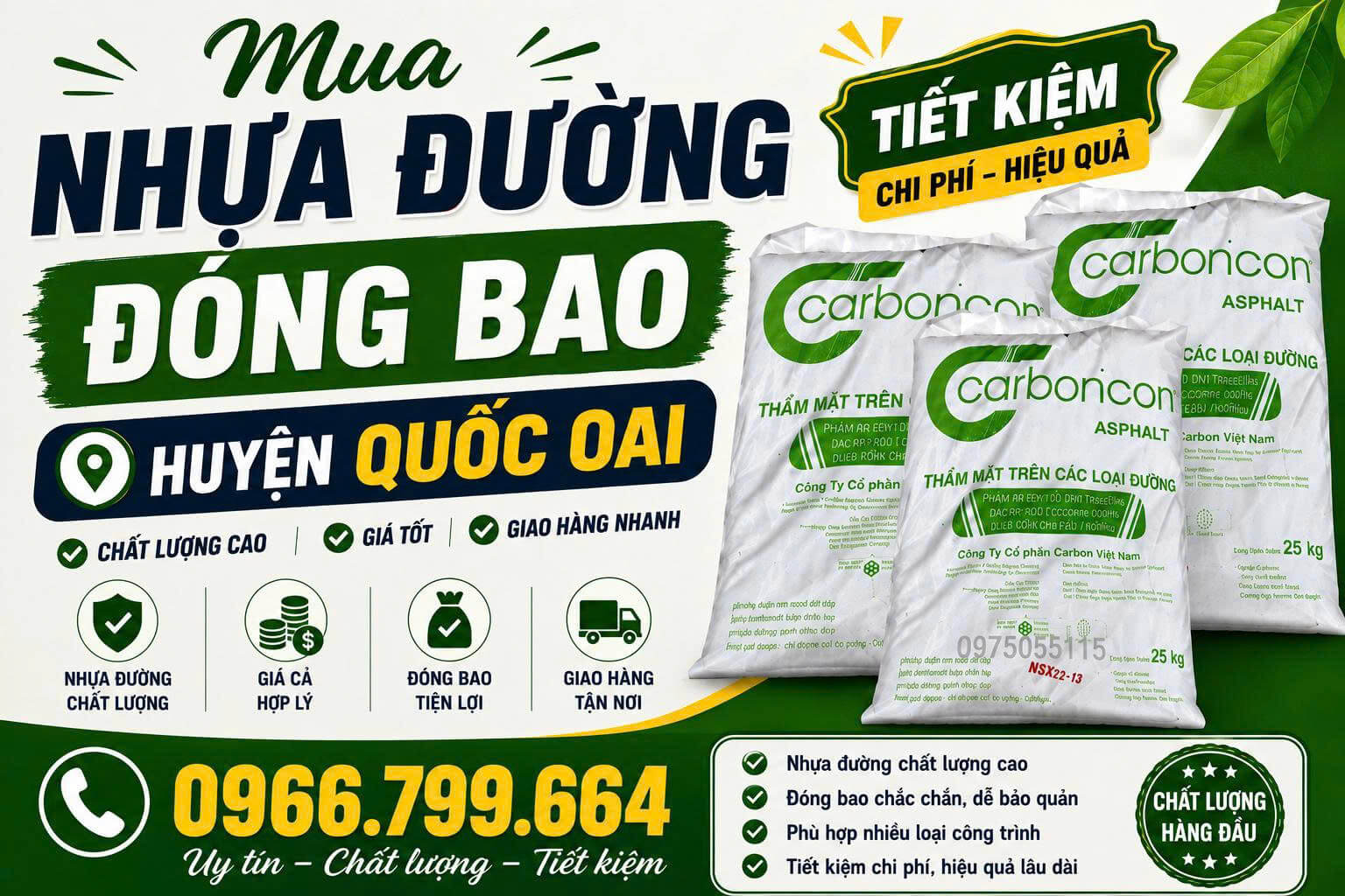 Mua Nhựa Đường Đóng Bao Tại Huyện Quốc Oai