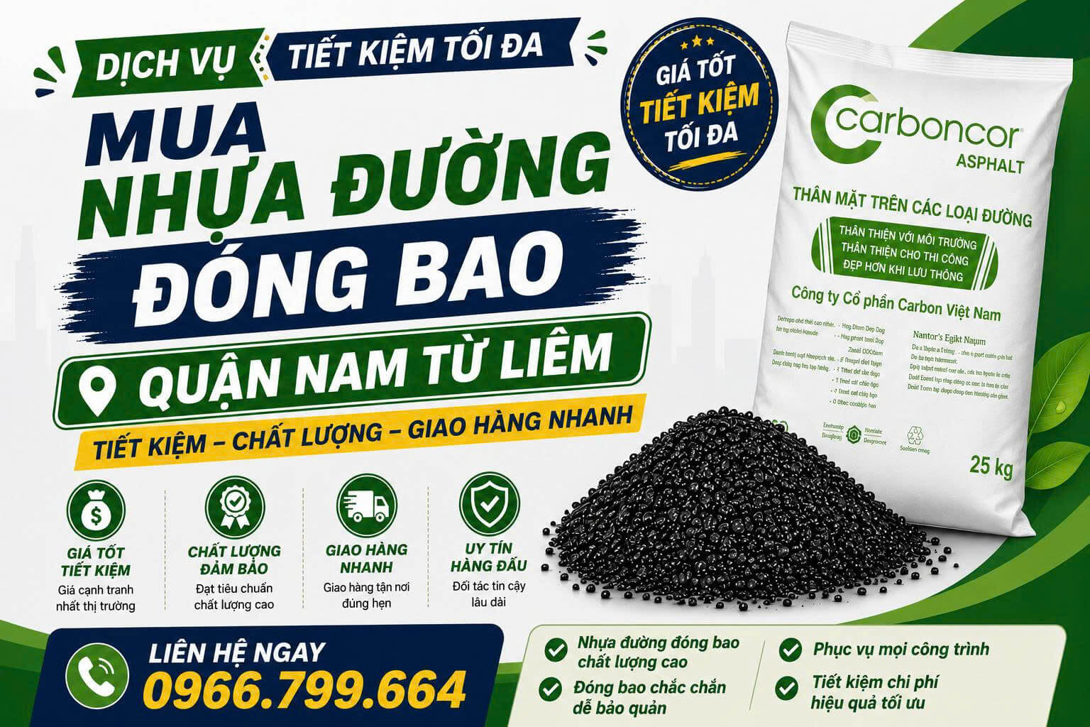 Mua Nhựa Đường Đóng Bao Tại Nam Từ Liêm