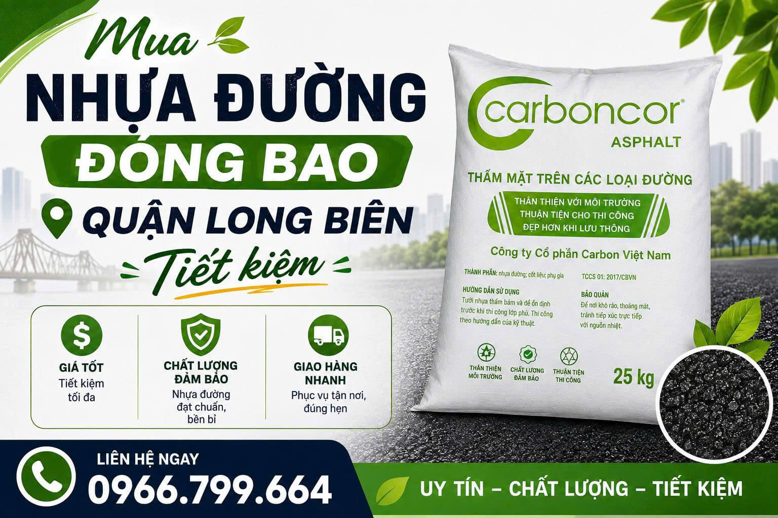 Mua Nhựa Đường Đóng Bao Tại Quận Long Biên